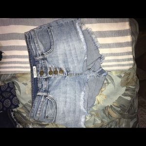 Billabong Button Down Light Denim Shorts